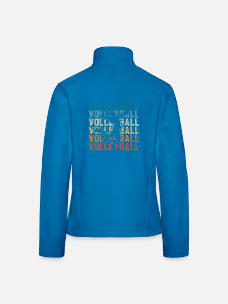 Volleyball Volleyballer Für Männer Frauen Kinder - Frauen Softshelljacke - Lichtblau - Hinten