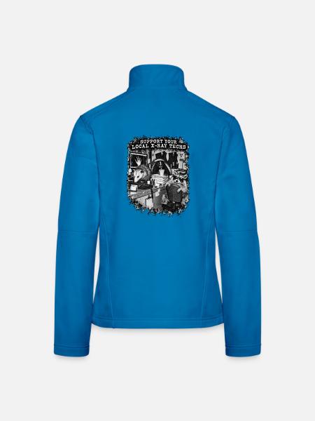 Unterstützen Sie Ihre lokalen Röntgentechniker lustig. - Frauen Softshelljacke - Lichtblau - Hinten