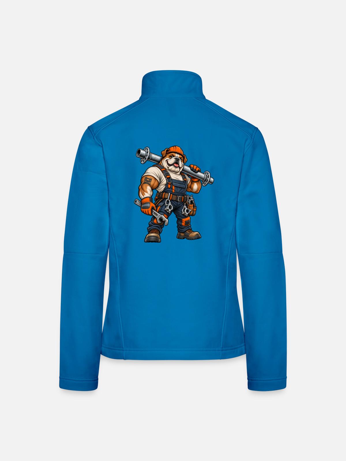 Gerüstbauer Handwerk / Handwerker - Frauen Softshelljacke - Lichtblau - Hinten