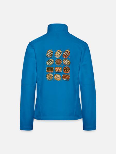 Fischkonserven | Sardinen & Meeresküche - Frauen Softshelljacke - Lichtblau - Hinten