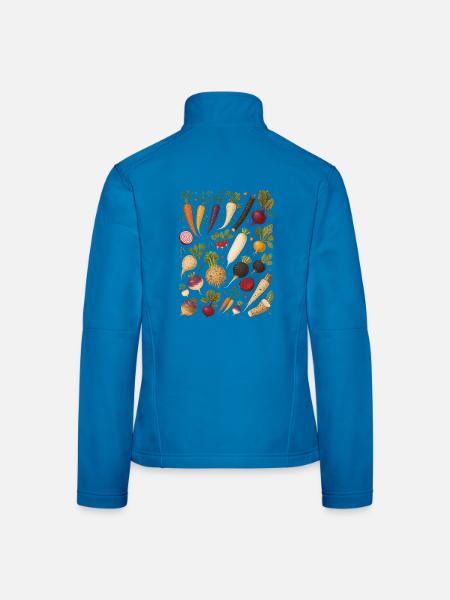 Wurzelgemüse | Garten & Ernte - Frauen Softshelljacke - Lichtblau - Hinten