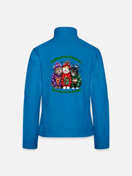 O Weihnachtsbaum - Frauen Softshelljacke - Lichtblau - Hinten