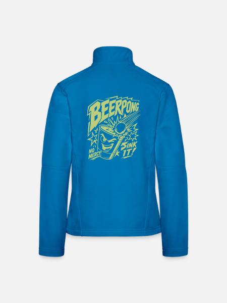 Beer Pong No Mercy - Frauen Softshelljacke - Lichtblau - Hinten
