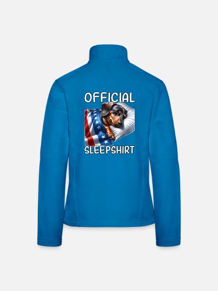 Dackel US Schlafshirt - Frauen Softshelljacke - Lichtblau - Hinten