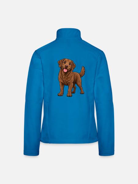 Chesapeake Bay Retriever Kawaii Style – Süßer Hund - Frauen Softshelljacke - Lichtblau - Hinten
