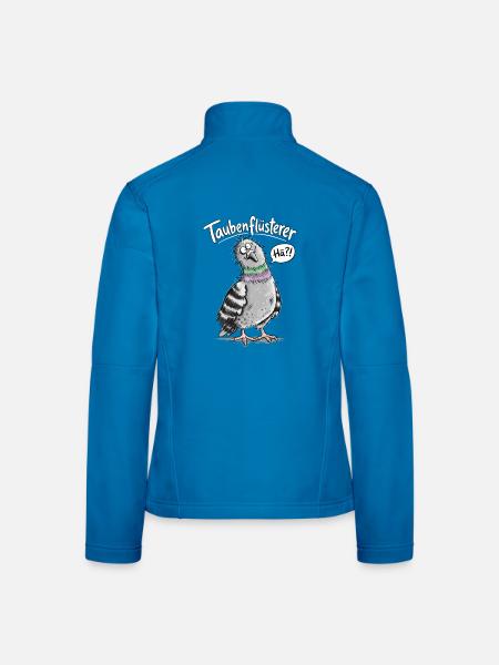 Taubenflüsterer I Taube Stadttaube Vogelhumor - Frauen Softshelljacke - Lichtblau - Hinten