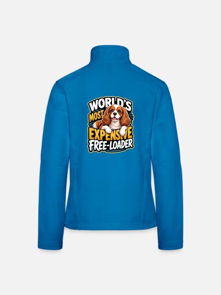 Kavallerier King Charles Spaniel - Frauen Softshelljacke - Lichtblau - Hinten