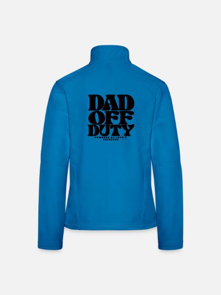DAD OFF DUTY – Lustiges Papa Kaffee Retro Design - Frauen Softshelljacke - Lichtblau