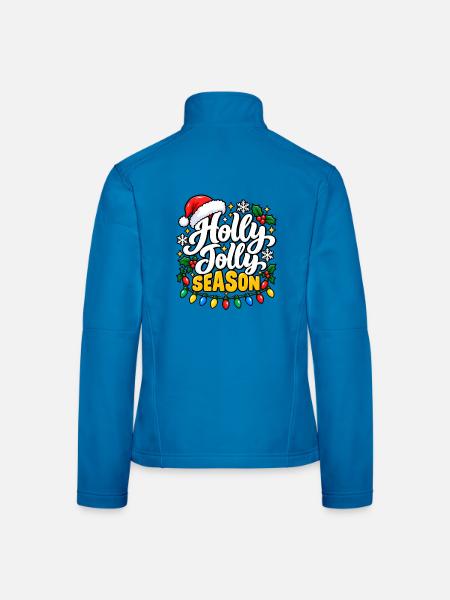 Holly Jolly Season – Weihnachtsdesign - Frauen Softshelljacke - Lichtblau - Hinten