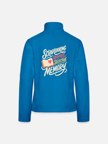 Scrapbooking Requires Selective Memory - Frauen Softshelljacke - Lichtblau - Hinten