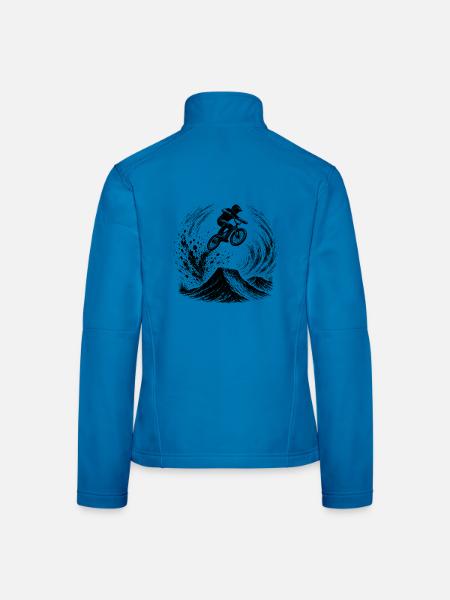 Mountainbike - Frauen Softshelljacke - Lichtblau - Hinten