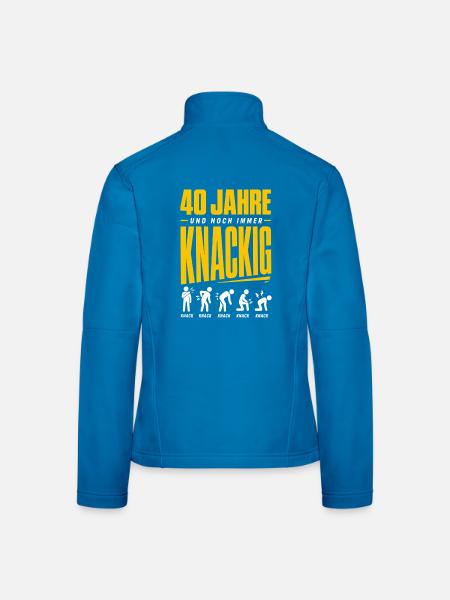 40 Jahre und noch immer knackig - Frauen Softshelljacke - Lichtblau - Hinten