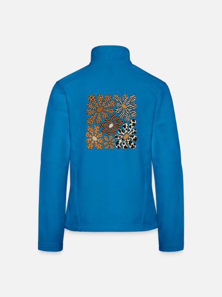 Boho Safari Sunflowers - Frauen Softshelljacke - Lichtblau - Hinten