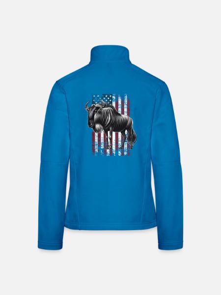 Wildebeest US Gnu - Frauen Softshelljacke - Lichtblau - Hinten