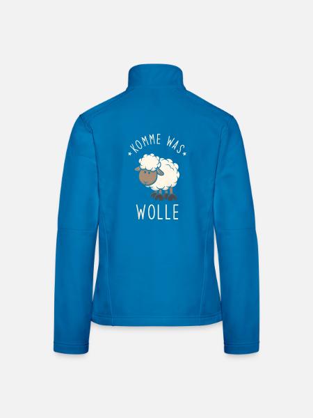 Komme was Wolle - Frauen Softshelljacke - Lichtblau - Hinten