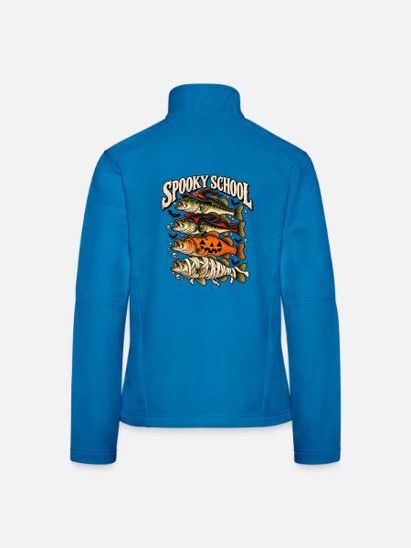 Spooky School Fische Halloween - Frauen Softshelljacke - Lichtblau - Hinten