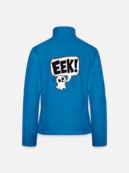 Eek! Süßer Geist Sprechblase - Frauen Softshelljacke - Lichtblau - Hinten
