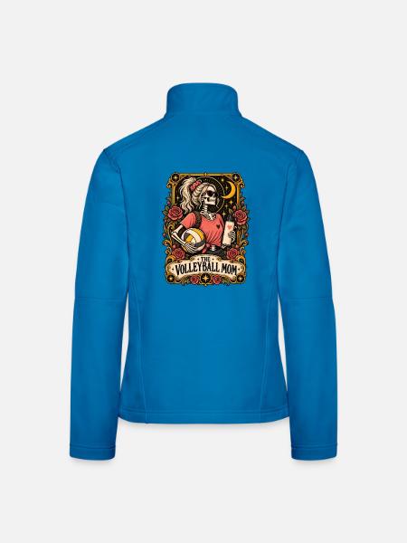 Volleyballmom Skelette Rosen Print - Frauen Softshelljacke - Lichtblau - Hinten