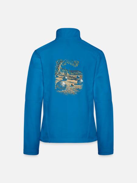 Pentanque - Frauen Softshelljacke - Lichtblau - Hinten