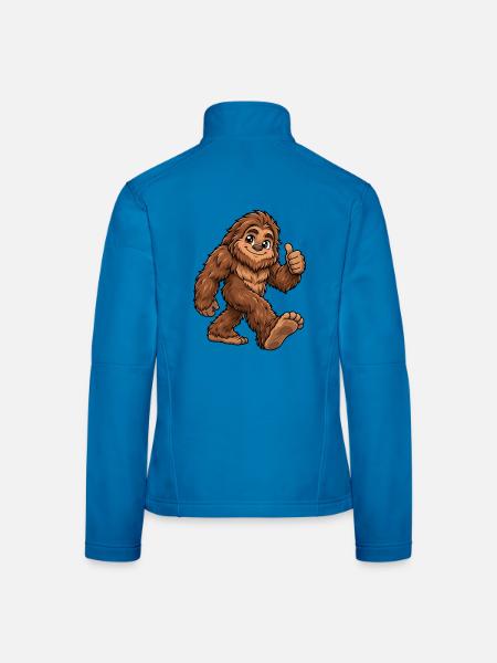 Bigfoot Kawaii Style – Süßes Fabelwesen - Frauen Softshelljacke - Lichtblau - Hinten