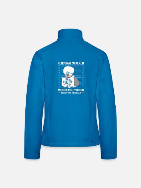 Englischer Schäferhund - Frauen Softshelljacke - Lichtblau - Hinten