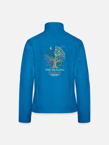 Das Baumdesign der Healing Seasons - Frauen Softshelljacke - Lichtblau - Hinten
