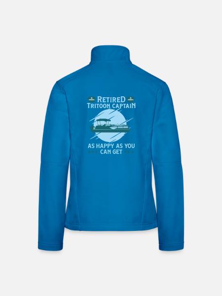 Tritoon-liebhaber, Pension,bootskapitän-liebhaber - Frauen Softshelljacke - Lichtblau - Hinten