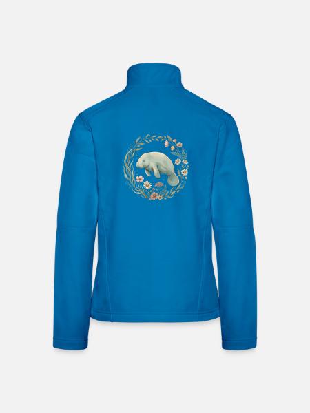 Wildblumen am Manatee Lake - Frauen Softshelljacke - Lichtblau - Hinten
