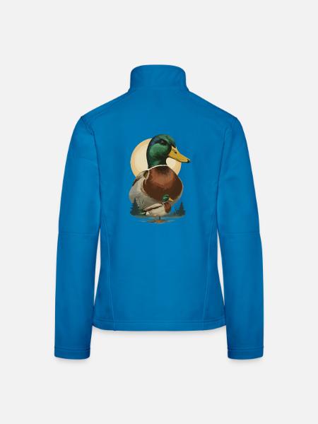 Duo Ente im Abendlicht - Frauen Softshelljacke - Lichtblau - Hinten