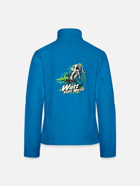 Rennradfahrer Radsport Watt statt Worte - Frauen Softshelljacke - Lichtblau - Hinten