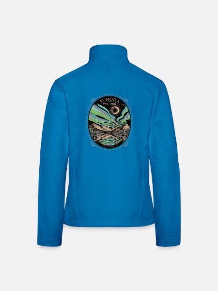 Aurora Polaris Nordlichter Arktis - Frauen Softshelljacke - Lichtblau - Hinten