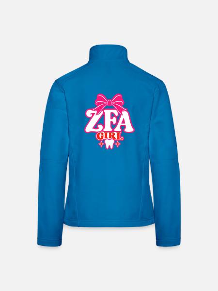 ZFA Girl – Zahnmedizinische Fachangestellte - Frauen Softshelljacke - Lichtblau - Hinten