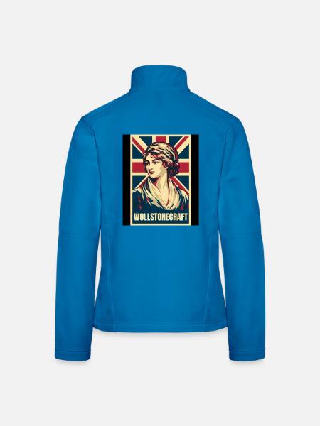 Mary Wollstonecraft UK Pop Art - Frauen Softshelljacke - Lichtblau - Hinten