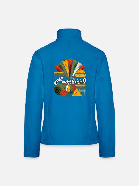 Eulers Formel – Mathematische Wissenschaftsgleichung - Frauen Softshelljacke - Lichtblau - Hinten