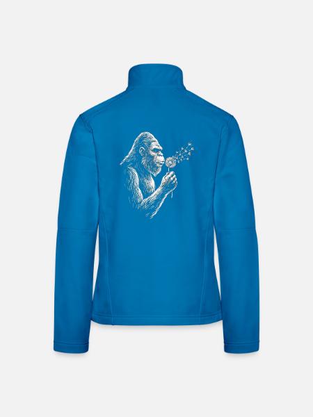 Bigfoot bläst Löwenzahn Vintage - Frauen Softshelljacke - Lichtblau - Hinten