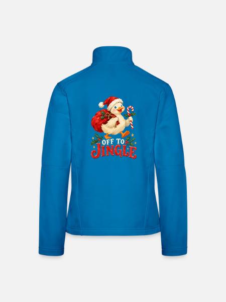 Jingle Duck Weihnachtsfreude - Frauen Softshelljacke - Lichtblau - Hinten