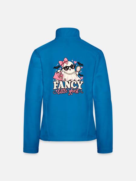 Fancy Little Ghost Glam - Frauen Softshelljacke - Lichtblau - Hinten