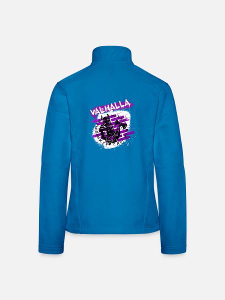 Valhalla Street Art Viking - Frauen Softshelljacke - Lichtblau - Hinten