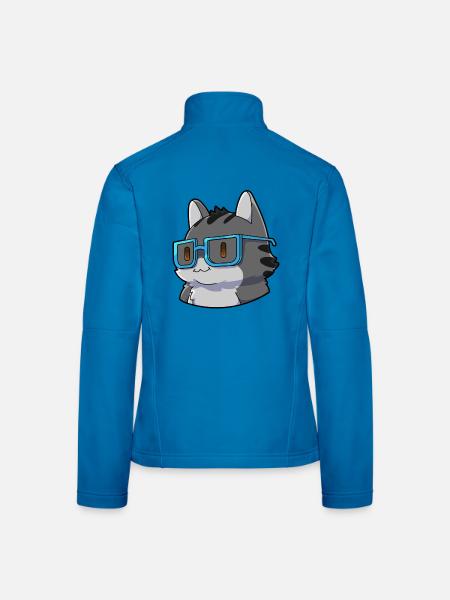  Mathe Katze Nerd - Frauen Softshelljacke - Lichtblau - Hinten