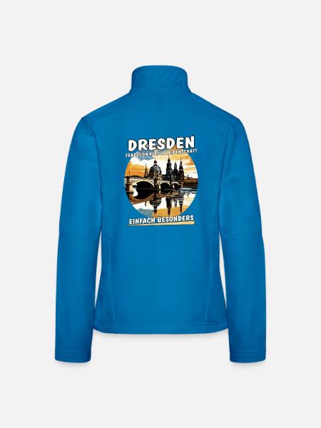 SACHSEN DRESDEN - Frauen Softshelljacke - Lichtblau - Hinten