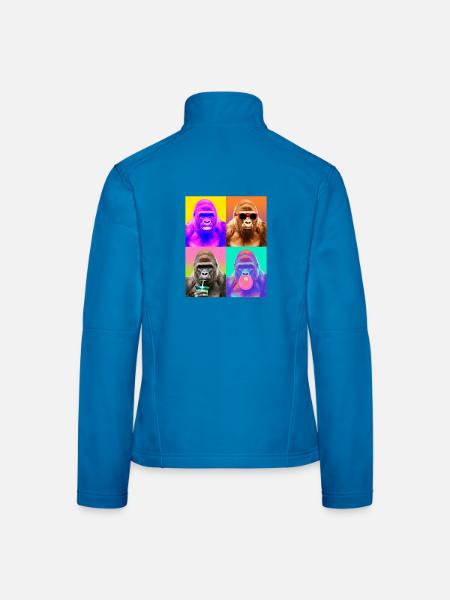 Gorillas Gorilla - Frauen Softshelljacke - Lichtblau - Hinten