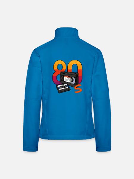 80er Retro - Frauen Softshelljacke - Lichtblau