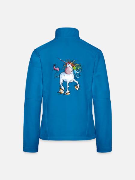 Rainbow Unicorn - Veste en tissu softshell Femme - bleu clair - Dos
