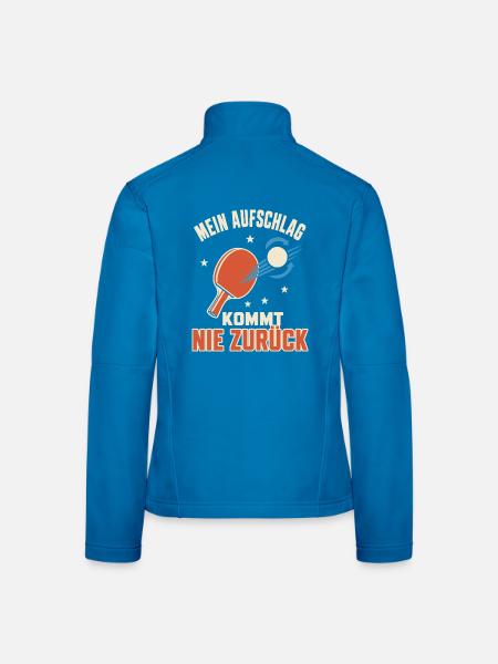 Mein Aufschlag kommt nie zurück – Tischtennis - Frauen Softshelljacke - Lichtblau - Hinten