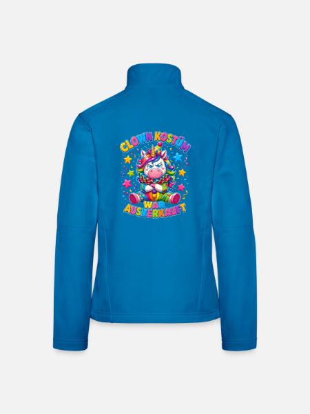 Lustiges Karneval Clown Kostüm War Ausverkauft  - Frauen Softshelljacke - Lichtblau - Hinten