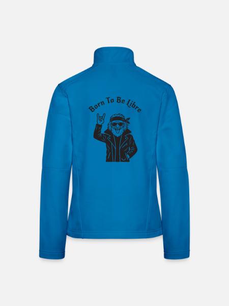 Geboren, um frei zu sein – Rückzug (dunkles Muster) - Frauen Softshelljacke - Lichtblau - Hinten