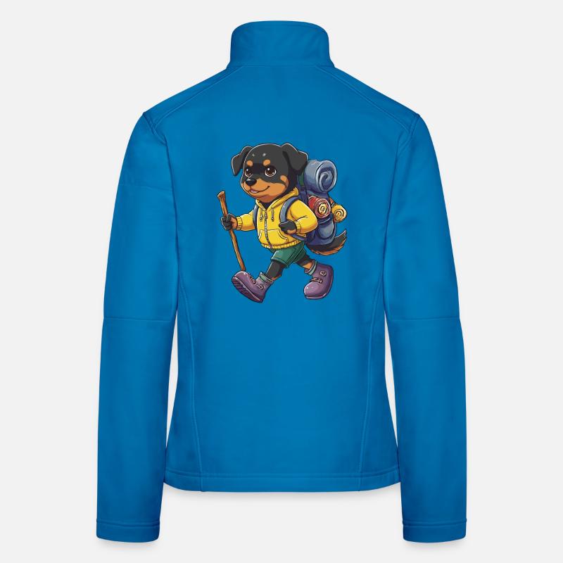 Rottweiler Randonnée Camping Aventure Backpacker Veste en tissu softshell Femme
