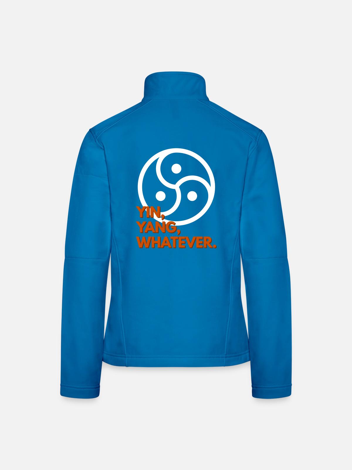 Yin, Yang, Whatever. - Frauen Softshelljacke - Lichtblau - Hinten