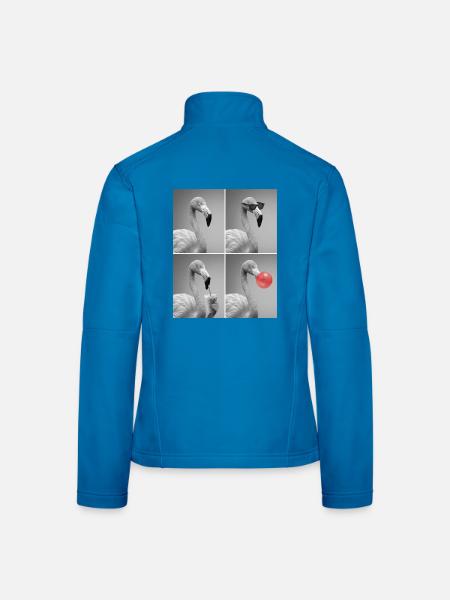 Flamingos Flamingo - Frauen Softshelljacke - Lichtblau - Hinten