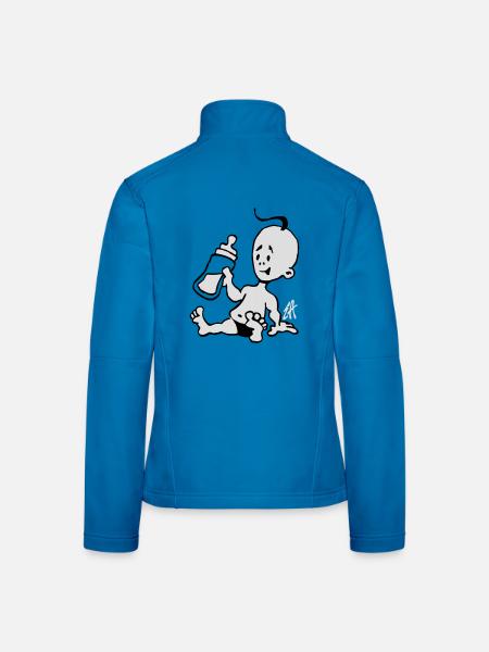 Baby with a milk bottle - Women's Softshell Jacket - light blue